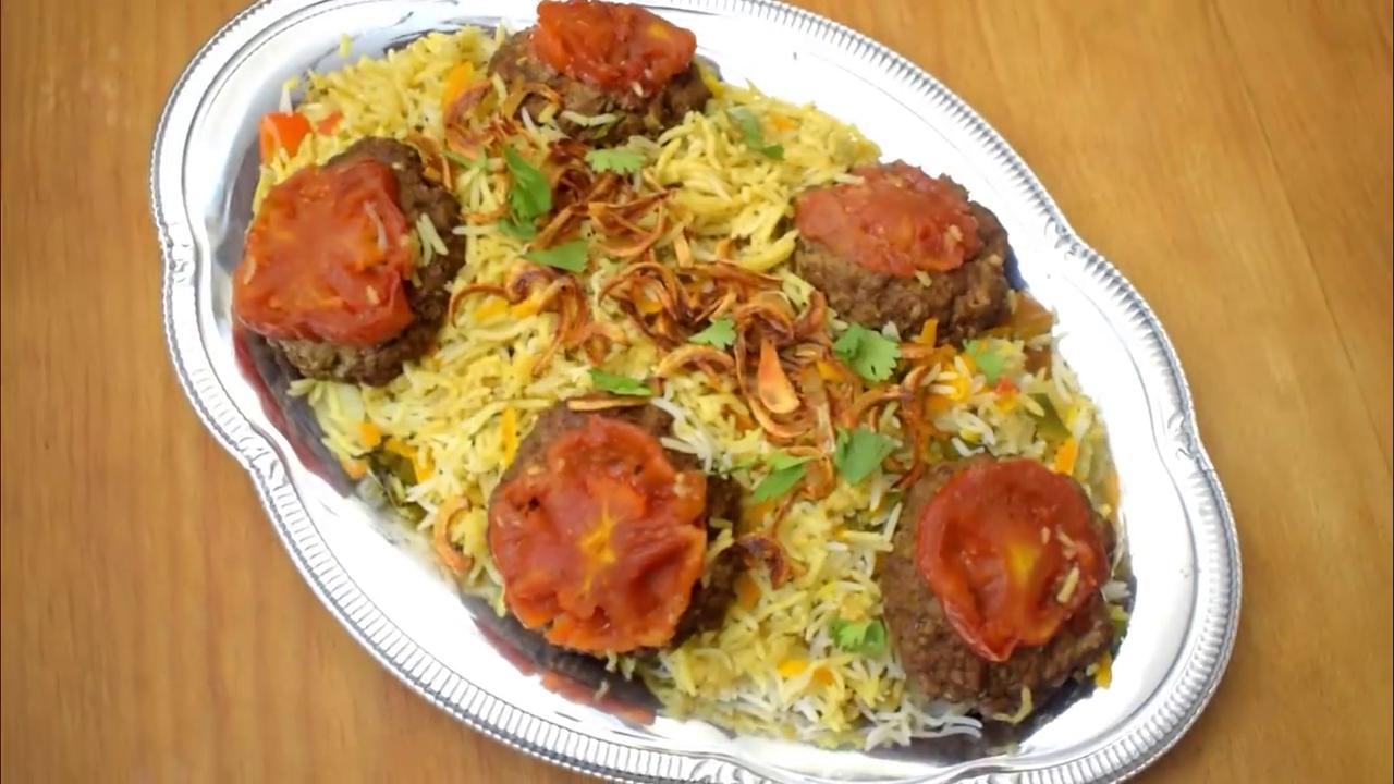 برياني والكباب  biryani with kebabs